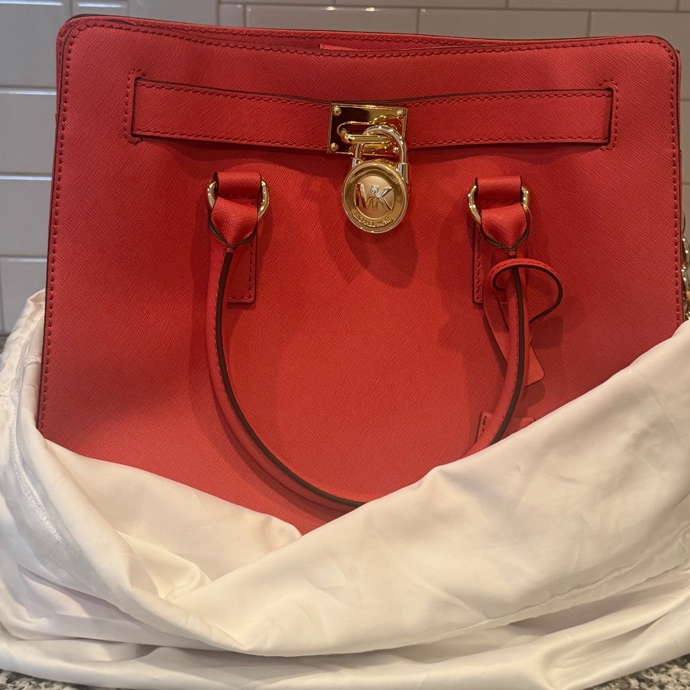 Michael Kors Large Pink leather Hamilton Tote - BRAND NEW